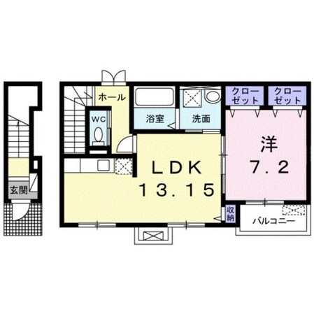 羽犬塚駅 徒歩9分 2階の物件間取画像